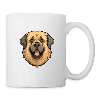 Kaukasische Ovcharka Hunderasse Cartoon Kawaii Illust - Tasse - Weiß - Rechts