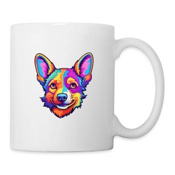 Lundehund chien race Cartoon Kawaii Illustration - Mug blanc - blanc - Droite