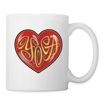 Yoga dans le cœur - Mug blanc - blanc - Droite