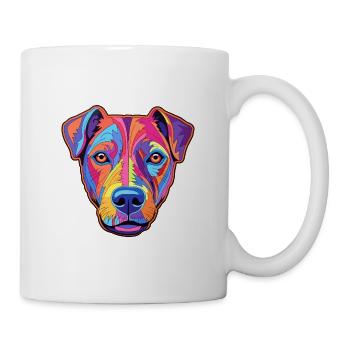 Patterdale Terrier Hunderasse Cartoon Kawaii Illust - Tasse - Weiß - Rechts