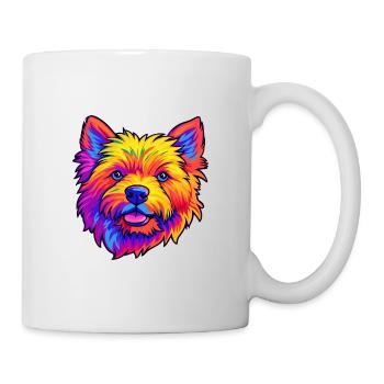 Norwich Terrier Hunderasse Cartoon Kawaii Illustrat - Tasse - Weiß - Rechts