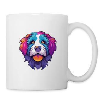 Picardy Sheepdog Dog Breed Cartoon Kawaii Illustra - Mug - white - Right