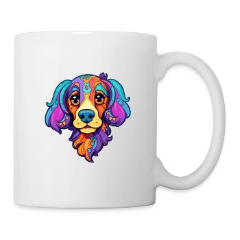 Porzellan-Hunderassen-Karikatur Kawaii-Illustration - Tasse - Weiß - Rechts