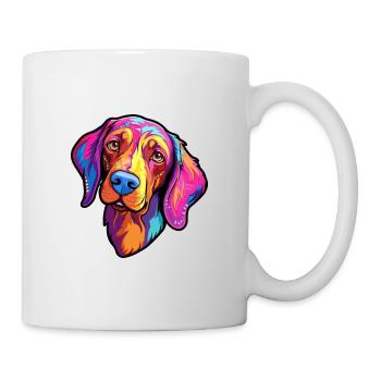 Pointer Dog Breed Cartoon Kawaii Illustration - Mug - white - Right