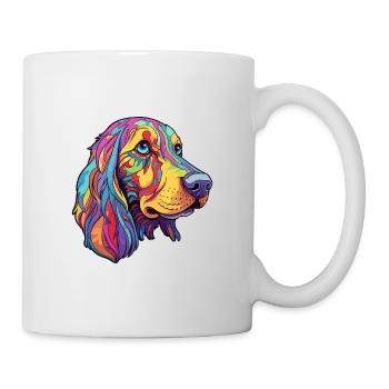 Chien chien de chasse polonais race Cartoon Kawaii Illustration - Mug blanc - blanc - Droite