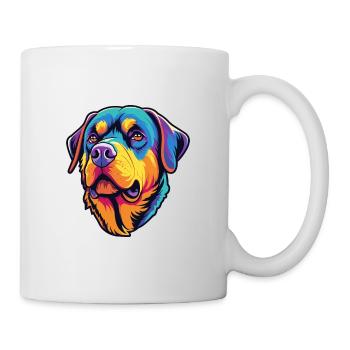 Rottweiler chien race dessin animé kawaii illustration - Mug blanc - blanc - Droite