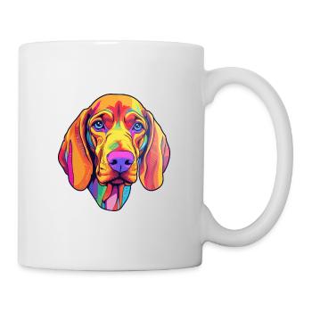 Redbone Coonhound chien race Cartoon Kawaii Illustr - Mug blanc - blanc - Droite