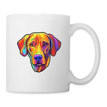 Rhodesian Ridgeback Dog Breed Cartoon Kawaii Illus - Mug - white - Right