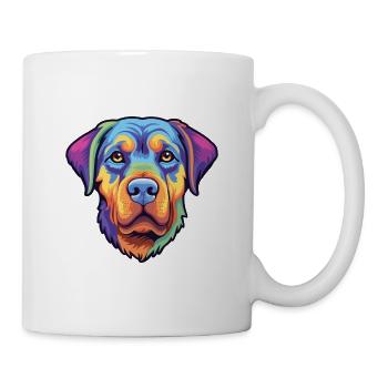 Rottweiler chien race dessin animé kawaii illustration - Mug blanc - blanc - Droite