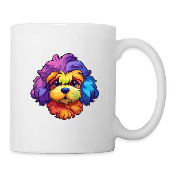 Shih Poo Hunderasse Cartoon Kawaii Illustration - Tasse - Weiß - Rechts
