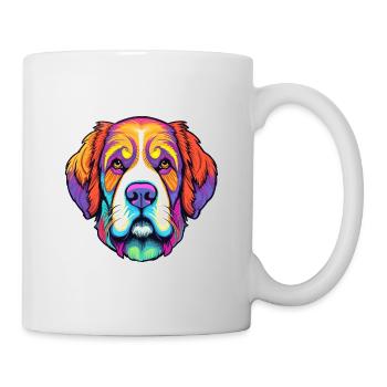 Saint Bernard Chien Race Cartoon Kawaii Illustratio - Mug blanc - blanc - Droite