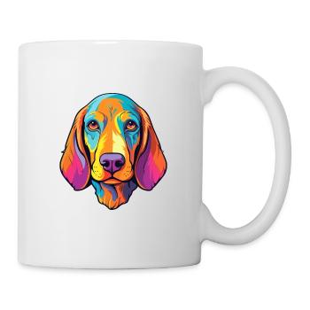 Chien tricolore sibérien race de chien Cartoon Kawaii I - Mug blanc - blanc - Droite