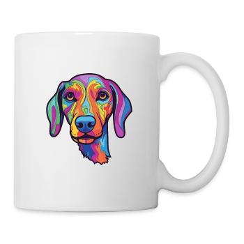 Sloughi Hunderasse Cartoon Kawaii Illustration - Tasse - Weiß - Rechts