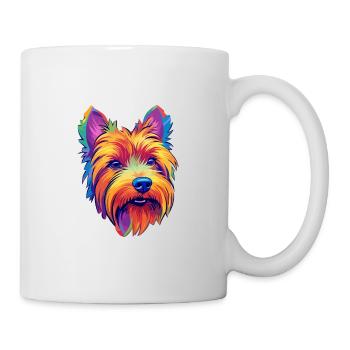 Silky Terrier Race De Chien Cartoon Kawaii Illustratio - Mug blanc - blanc - Droite