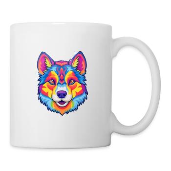 Shikoku Dog Breed Cartoon Kawaii Illustration - Mug - white - Right