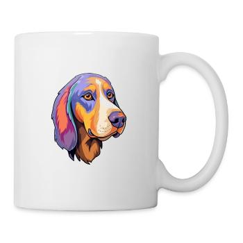 Serbe tricolore chien chien race dessin animé Kawaii - Mug blanc - blanc - Droite