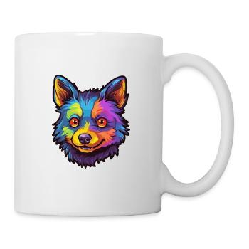 Schipperke chien race dessin animé kawaii illustration - Mug blanc - blanc - Droite