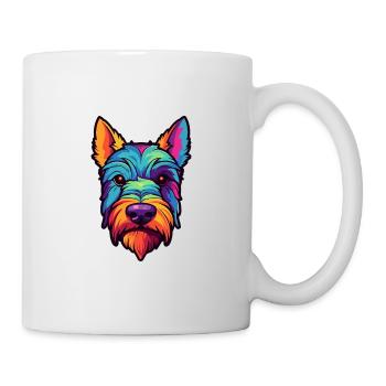 Scottish Terrier Dog Breed Cartoon Kawaii Illustra - Mug - white - Right