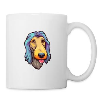 Scottish Deerhound Hunderasse Cartoon Kawaii Illust - Tasse - Weiß - Rechts