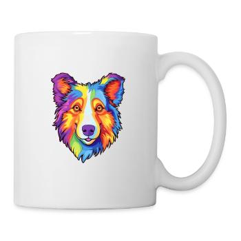 Scotch Collie Hunderasse Cartoon Kawaii Illustratio - Tasse - Weiß - Rechts