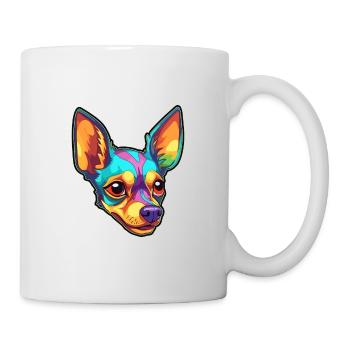 Russe Toy Terrier chien race dessin animé Kawaii Illus - Mug blanc - blanc - Droite