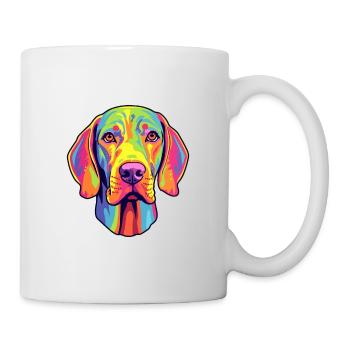 Plott Hund Hund Rasse Cartoon Kawaii Illustration - Tasse - Weiß - Rechts