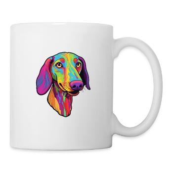 Vieux lévrier croate race de chien dessin animé Kawaii I - Mug blanc - blanc - Droite
