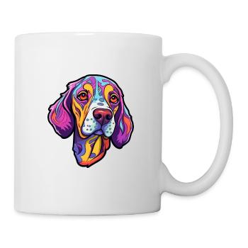 Alte dänische Vorstehhunderasse Karikatur Kawaii Illust - Tasse - Weiß - Rechts