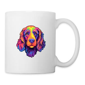 Picardie Spaniel Hunderasse Cartoon Kawaii Illustrat - Tasse - Weiß - Rechts