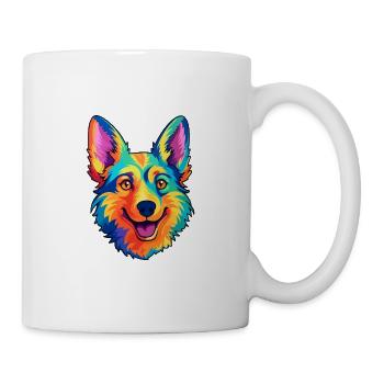 Norwegian Lundehund Dog Breed Cartoon Kawaii Illus - Mug - white - Right