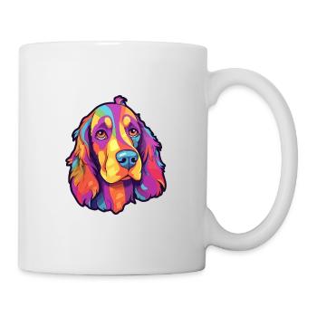Russe Arlequin chien chien race Cartoon Kawaii I - Mug blanc - blanc - Droite