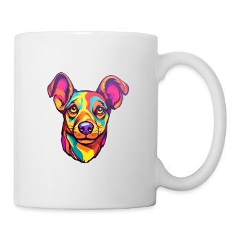 Ratonero Murciano race de chien dessin animé kawaii illustr - Mug blanc - blanc - Droite