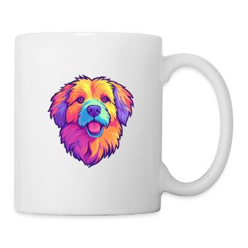 Chien de berger des Pyrénées race de chien Cartoon Kawaii Illustr - Mug blanc - blanc - Droite