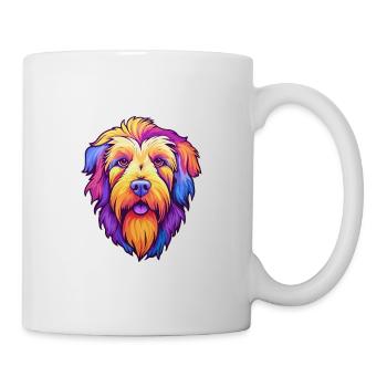 Berger des Pyrénées race chien Cartoon Kawaii Illustr - Mug blanc - blanc - Droite