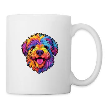 Puli chien race dessin animé kawaii illustration - Mug blanc - blanc - Droite
