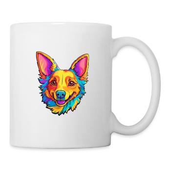 Portugiesische Podengo-Hunderasse Karikatur Kawaii Illust - Tasse - Weiß - Rechts