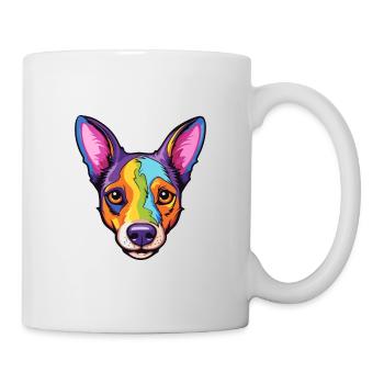 Rattenterrier-Hunderasse Karikatur Kawaii Illustration - Tasse - Weiß - Rechts