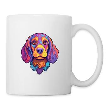 Portuguese Watchdog Dog Breed Cartoon Kawaii Illus - Mug - white - Right