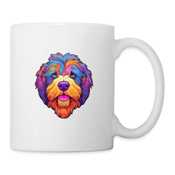 Portuguese Sheepdog Dog Breed Cartoon Kawaii Illus - Mug - white - Right