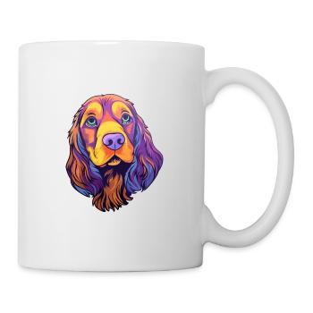 Pont Audemer Épagneul Chien Race Cartoon Kawaii Illu - Mug blanc - blanc - Droite