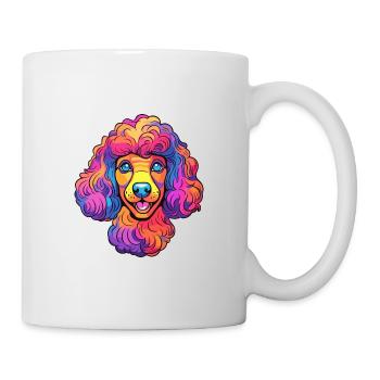 Poodle Dog Breed Cartoon Kawaii Illustration - Mug - white - Right