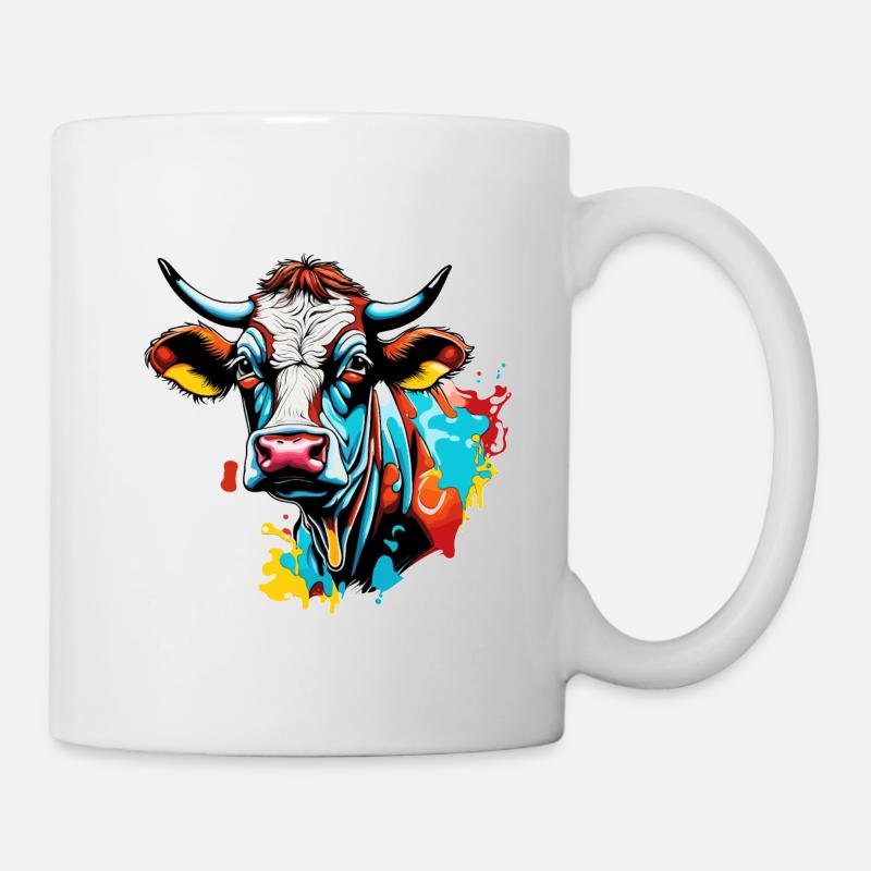 Braune Kuh / Tier / Milch / Bauernhof / Stall - Tasse - Weiß