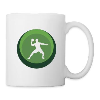 Tischtennisspieler Tischtennisball - Tasse - Weiß - Rechts