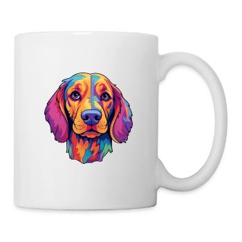 Laufhund suisse race de chien dessin animé kawaii illustrati - Mug blanc - blanc - Droite