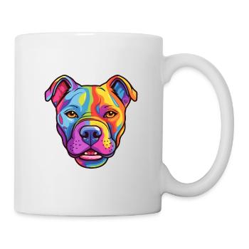 Staffordshire Bullterrier Hunderasse Karikatur Kawai - Tasse - Weiß - Rechts