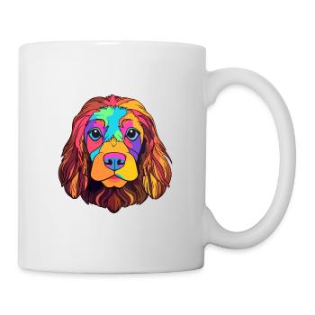 Sussex Épagneul chien race Cartoon Kawaii Illustrati - Mug blanc - blanc - Droite