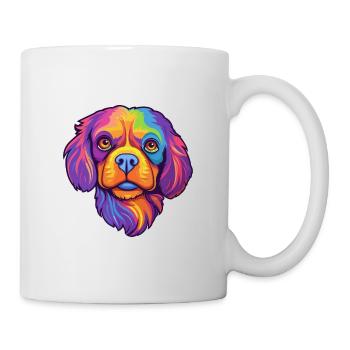 Épagneul tibétain chien race Cartoon Kawaii Illustrat - Mug blanc - blanc - Droite