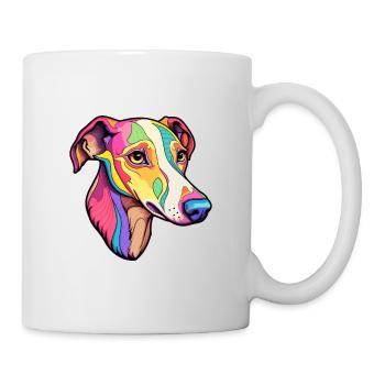 Whippet chien race dessin animé Kawaii Illustration - Mug blanc - blanc - Droite