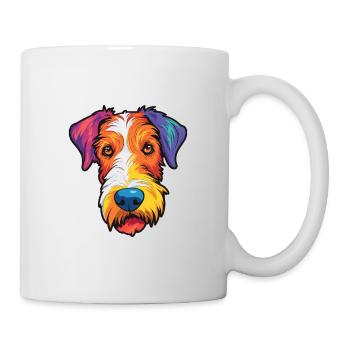 Fil Fox Terrier chien race Cartoon Kawaii Illustra - Mug blanc - blanc - Droite