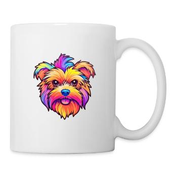Yorkshire Terrier Dog Breed Cartoon Kawaii Illustr - Mug - white - Right